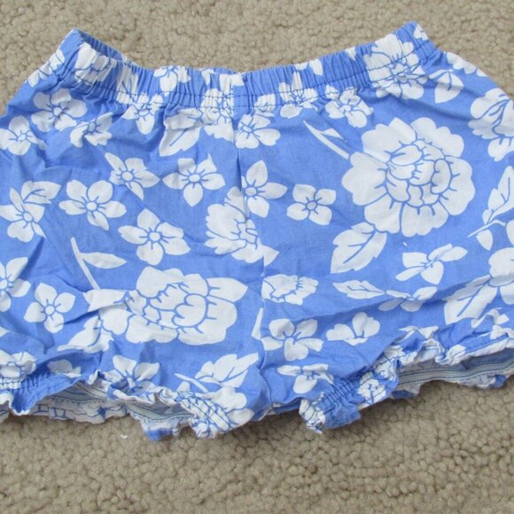 Younghearts 3 Pc Sleeveless Dress Hat‎ Bloomers Girls Size 12M Blue White Floral - Picture 8 of 8